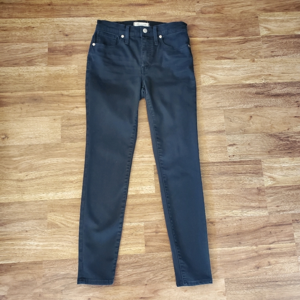 Madewell Size 27 9" High-Rise Skinny Black Jeans